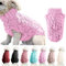 FAMKIT Pet Dog Turtleneck Knitting Sweater Coat, Pet Dog Clothes Warm Pullover Knitwear Outwear (Only Suitable for Small or Medium-Sized Dogs//Large Dogs Don't Buy!!!) Pink,L