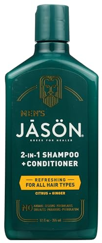 Jason - Men's Refreshing 2 in 1 Shampoo and Conditioner - Hair Products, Hair Care, Hair Shampoo, Mens Shampoo, Shampoo and Conditioner Sets, Shampoo and Conditioner 2 in 1-355ml