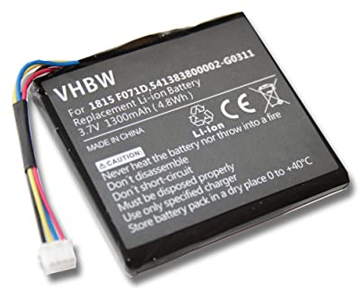vhbw Akku Ersatz für Texas Instruments 3.7L1230SP, 541383800002-G0311 für Taschenrechner (1300mAh, 3,7V, Li-Ion)