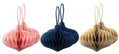 REMEMBER Baumschmuck Laterne - 6-tlg. - 3 verschiedene Farben - klassischer Baumschmuck