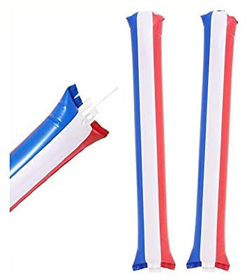 2 bâtons gonflables bleu blanc rouge france supporter TAPE TAPE Faites un maximum de bruit