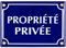 Sosenco – Placa esmaltada de propiedad privada – Placa de alarma – Señal de defensa de entrada, color azul