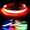 Visinite Leuchtendes LED-Hundehalsband, Wiederaufladbar, Wasserdicht, Reflektierend, Vollständig Verstellbar, Blinkend, für Mittelgroße und Große Hunde, Rot, Größe M