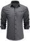 Enlision Chemises pour Hommes Habillées Manches Longues Chemise Casual Regular Fit Chemises Charbon M