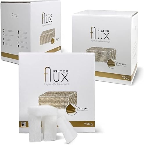 Filter Flux Gold 3-lagig 750 g - Hightech Filtermaterial für Pools - Kompatibel mit Allen handelsüblichen Sandfilteranlagen - Ersetzt Filtersand Filterbälle oder Filterglas