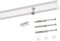 Deco-Raum Gardinenschiene auf Maß Aluminium 1-läufig vorgebohrt Vorhangschiene Deckenbefestigung für Schiebevorhang Vorhang Gardinen mit Befestigungsmaterial weiss 210 cm Minimal