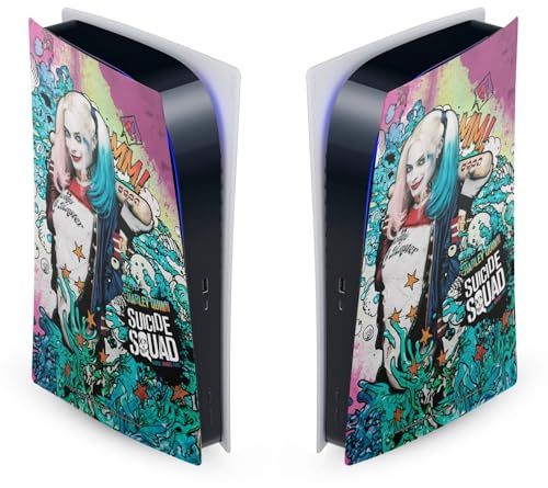 Head Case Designs Officially Licensed Suicide Squad 2016 Harley Quinn Poster Graphics Vinyl Faceplate Sticker Gaming Skin Decal Cover Compatible With Sony PlayStation 5 PS5 Digital Edition Console