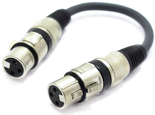 VITALCO XLR femmina a femmina Gender Changer Microfono Adpter 3 pin Femmina Cavo