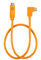 TetherPro Datenkabel USB-C an USB-C Pigtail (Orange, rechtsgewinkelt, 50 cm)