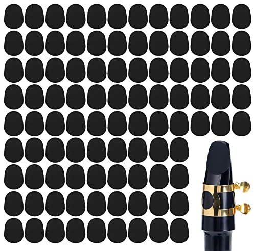 Eniyou 96 pcs Saxophon Mundstück Patch Klarinetten Zubehör Klarinette Schalllochmatten Polster Saxophon-pad Saxophone Mouthpiece Mundstückpolster Mundstück-Patch Für Alt-,Tenorsaxophon,Klarinette