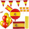 Spanien Party Deko Set 24 TLG. Partyset Partydeko rot gelb