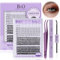 B&Qaugen Wimpern Extensions Set 30D+40D DIY Lash Extension Set Mit Spike Wimpernverlängerung Set Mit Bond&Seal Und Pinzette(Multi-Style-Mix 10-16MIX)