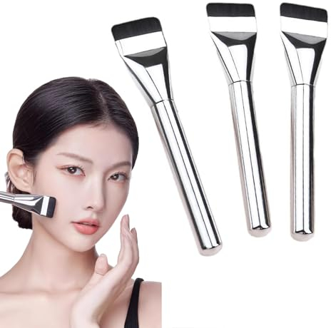 HASAGEI Ultra Thin Foundation Brush, Foundation Make-up Pinsel, Flat Top Ultra Dünn Make-up Pinsel für Cremige, Pudrige oder Flüssige Foundation (3pcs)
