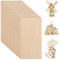 GBACHOOSE 30 Stück Holzplatte 200 x 100 x 3 mm Sperrholzplatte, Bastelholz mit 5 Bleistifte, Lindenholz zum Schnitzen, Holzplatten für Laserprojekte, Basteln, DIY Modell, Gemälde Kunst