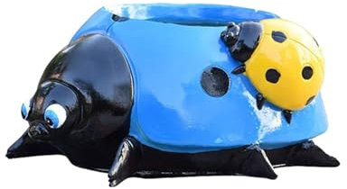 Blumenkasten Marienkäfer aus Kunstharz, Sukkulenten-Pflanzgefäß | Pflanzgefäß Sieben Sterne aus Harz | Simulation von Marienkäfern Tieren, Schlüsselschale und Dekorationen,