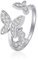 CYZJPRVN Ring Schmetterling Silber 925 Adjustable Ring Women Ringe Verstellbare Ringe Silber Für Mädchen, Geschenk Zum Jahrestag