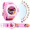 Philoctes Orologio Proiezione, Orologio Bambini, Ragazze Rosa Bianche Digitale Orologio Giocattolo con 24 Motivi di Proiezione, per Bambini Ragazzi Ragazze