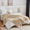 Luofanfei Kuscheldecke Wohndecke 220x240 Gold Khaki Satin Glänzend Decke kühlend Satindecke Bettüberwurf Glanzsatin Couchdecke Tagesdecke Sofadecke Blanket Für Sofa Überwurf Bett Schlafzimmer Büro