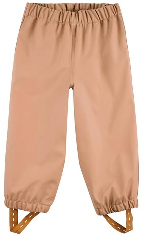 Sterntaler Matschhose ungefüttert Uni - Kinder Matschhose wasserdicht - Jungen Matsch- und Buddelhose ohne Latz mit verschweißten Nähten - robuste Regenbekleidung - lehmbraun, Größe 98