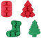 Confezione da 4 stampi in silicone natalizio, stampi per cioccolatini natalizi, stampi per biscotti di Natale, stampi per dolci e gelatine per feste di Natale