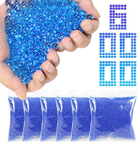 Wasserperlen 60000 Stücke,Wasserperlen für Pflanzen,Gelperlen Bunte Kügelchen Wasserperlen Water Beads für Vasen, Wiederverwendbare Water Beads für Pflanzen Gelperlen für Blumen und Pflanzen(Blau)