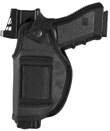 Universal Gun Holster, IWB/OWB Tactical Pistol Holders Waist Belt Handgun Holster for Taurus S&W Walther Springfield and Other Handguns