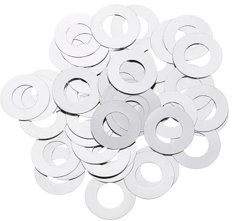 QUARKZMAN M6 Rondelles Plates en Acier Inoxydable 304, 50Pcs 6x12x0.1mm Entretoises Plates Ultra Fines pour Vis, Réparation Électronique, automobile
