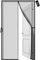 YRH Mosquitera Puerta Magnetica, Nuevo Diseño de Hebilla Lateral, Malla Resistente, Autosellante - Malla Mosquitera Mejorada, Puerta Mosquitera con Cinta Mágica, Negro, 90 x 220 cm