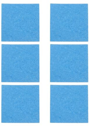 sourcing map 6pcs Soldering Iron Cleaning Sponge 2.36 x 2.36 Replacement Sponge High Temperature for Cleaning Welding Soldering Iron Tip, Blue