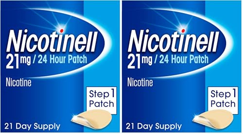 Nicotinell Nicotine Patch Stop Smoking Aid Step 1, 21 mg 24 Hour 21 Patches (Pack of 2)