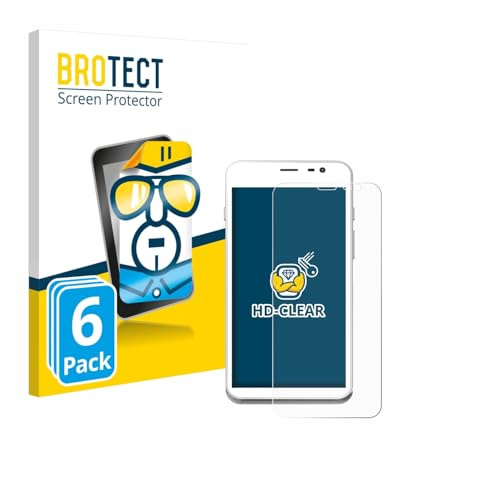 BROTECT Schutzfolie für Pax CCV Fly A77 | 6 Stück Transparenter Displayschutz Made in Germany Klare Displayschutz-Folie Clear Einfache Montage Case-Friendly