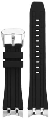 Correa de Silicona Curva para Citizen Sky Eagle Blue Angel (1.ª generación, AT8020, 2.ª generación, JY8078), 22 mm (Negro SK, 22 mm)