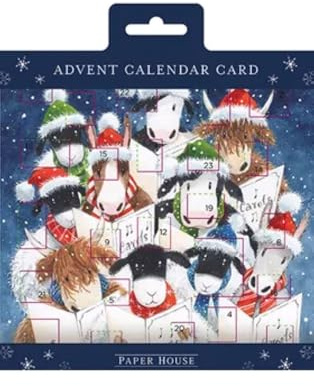 GBCC - Festive Advent Calendar Card - Cows Singing Carols