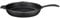 Lava Cookware Fonte Émaillée Poêle grill avec poignée en métal, 2 Bec verseur, rond 28 cm, noir