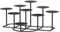 smtyle Set of 9 Flameless or Wax Candle Holders for Fireplace with Black Iron Decoration on Desk or Floor