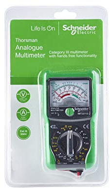 Schneider Electric Thorsman - Multimetro analogico, voltmetro/amperometro/tester per CA/CC/Ohm, CAT III, IMT23113