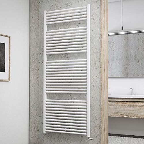 Schulte Badheizkörper München, 177 x 75 cm, 1386 Watt Leistung, Anschluss unten, alpinweiß, Designheizkörper, EP18075 04
