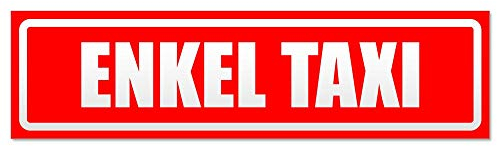Kiwistar Enkel Taxi invertiert Magnetschild Schild magnetisch - 30cm Rot - Magnetfolie für Auto PKW Kfz