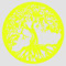 Baum des Lebens - Yggdrasil - Wandaufkleber Wandtattoo Tree of Life Sticker Aufkleber - erhältlich in vielen Farben (Gelb, 60 x 60 cm)