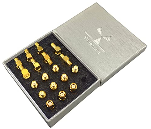 YILIANDUO Boxed 18 Stück SMA Adapter Kit Standard SMA Stecker auf SMA Buchse WiFi Antenne SMA Steckverbinder Konverter für WiFi Antenne/FPV Drohne/Walkie-Talkie/Verlängerungskabel