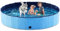 Paddling Pool for Pets and Kids,(L: 120 x 30 cm) Foldable Dog Swimming Pool PVC Non-Slip Bathing Tub Sturdy Children Pet Dog Paddling Bathing Pool for Garden Patio Bathroom