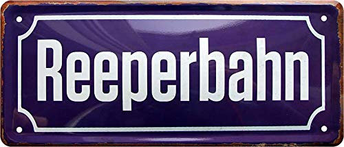 schilderkreis24 Straßenschilder Kollektion 28x12cm – Humorvolle & ikonische Schilder für Zuhause, Bar & Garten: (Reeperbahn)