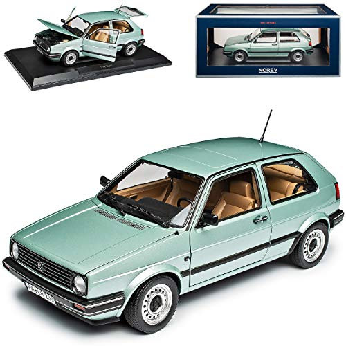 Volkwagen Golf II CL Hell Grün Metallic 1983-1992 1/18 Norev Modell Auto mit individiuellem Wunschkennzeichen