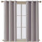 Home In Style 4U Thermal Insulated Blackout Curtains for Bedroom Windows Silver Grey Curtains 90 width x 54 drop 2 Panels, Ring Top Eyelet Super Soft Blackout Eyelet Curtains for Living Room