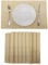 ANDSTAR Bamboo Placemats Set of 8 Waterproof - 12x18 Inch Reusable Table Mats for Dining, Eco-Friendly Heat Resistant Dishwasher Safe Kitchen Decor, Farmhouse Style Home Gift (Natural Color)