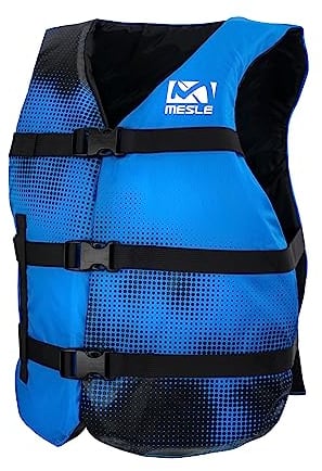 Mesle Schwimmweste Erwachsene Sportsman, Universal 50N Schwimmhilfe für Herren & Damen, Paddelweste für Boot, Auftriebsweste & Prallschutzweste für Sup, Kanu, Wakeboard