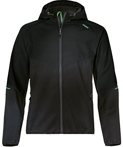 uvex Hardhöhe - Softshelljacke für Herren - Funktions- & Übergangsjacke - wasserabweisend, atmungsaktiv & nachhaltig - Schwarz - 3XL