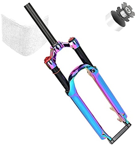 TOMYEUS Mountain Bike Suspension fork 26 Inch Ultralight Shock Absorber 1-1/8 ” Shoulder Lock 27.5 ” 29 ER MTB Front Fork Travel 120mm (Size : 27.5 inch)