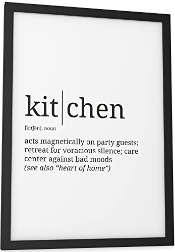 Papierschmiede® Definition Kitchen, A4 Poster für Wohnzimmer, Schlafzimmer, Küche, Esszimmer, Wandbild Geschenk Wanddeko Spruch English - ohne Rahmen