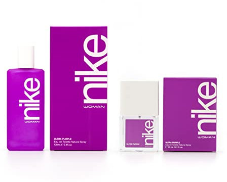 NIKE - Ultra Purple Promoción 100ml + 30ml, Colonia Mujer, Pack 2 Productos, Perfume Formato Spray, Eau de Toilette Natural y Femenina, Aroma Floral Afrutado, Fragancia Fresca